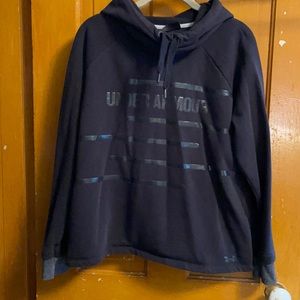 black under armour cowl neck hooded sweatshirt medium women’s
